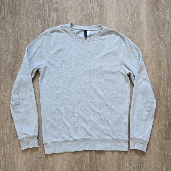 H&M Divided Men's Basic Crewneck Sweater Sweatshirt Light Gray Size Small - Picture 1 of 14